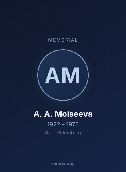 Memorial portrait of A. A. Moiseeva