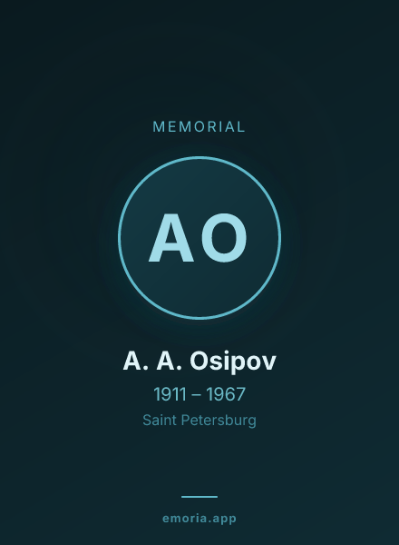 Memorial portrait of A. A. Osipov