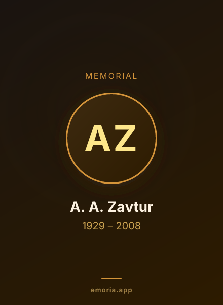 Memorial portrait of A. A. Zavtur