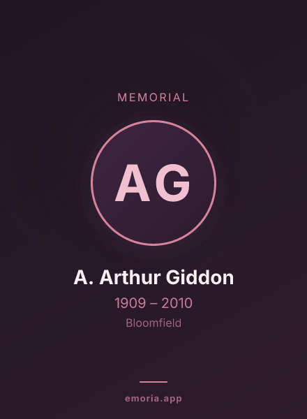 Memorial portrait of A. Arthur Giddon