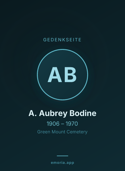 Gedenkportrait von A. Aubrey Bodine