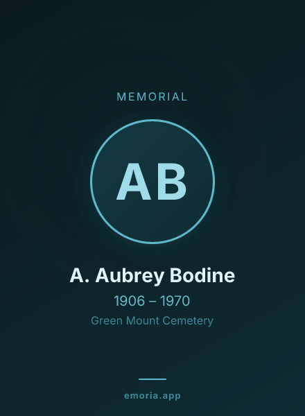 Memorial portrait of A. Aubrey Bodine
