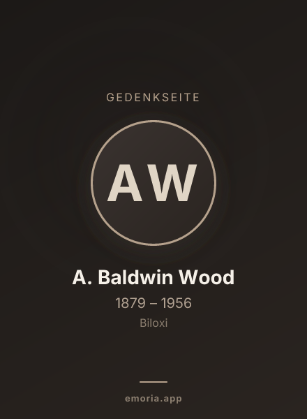 Gedenkportrait von A. Baldwin Wood