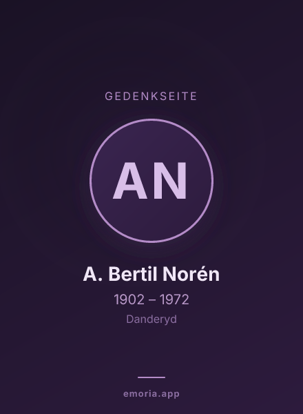 Gedenkportrait von A. Bertil Norén