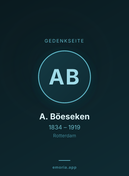 Gedenkportrait von A. Böeseken