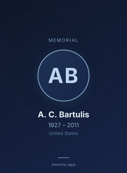 Memorial portrait of A. C. Bartulis