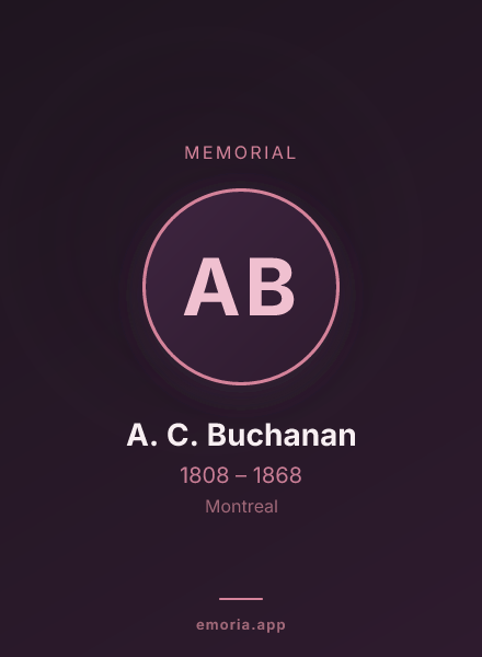 Memorial portrait of A. C. Buchanan