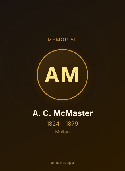 Memorial portrait of A. C. McMaster