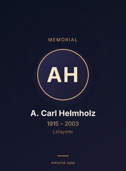 Memorial portrait of A. Carl Helmholz