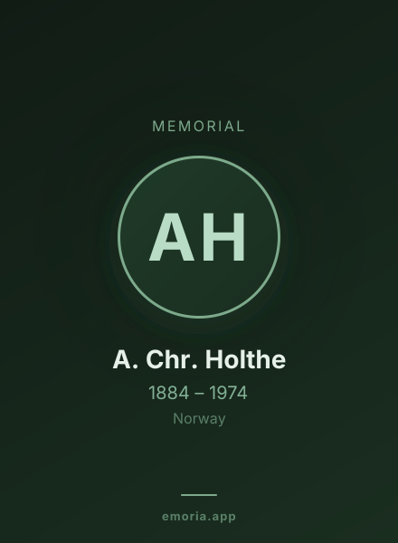 Memorial portrait of A. Chr. Holthe