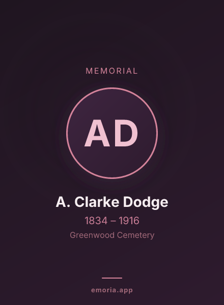 Memorial portrait of A. Clarke Dodge