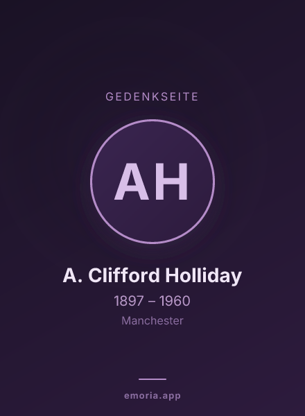Gedenkportrait von A. Clifford Holliday