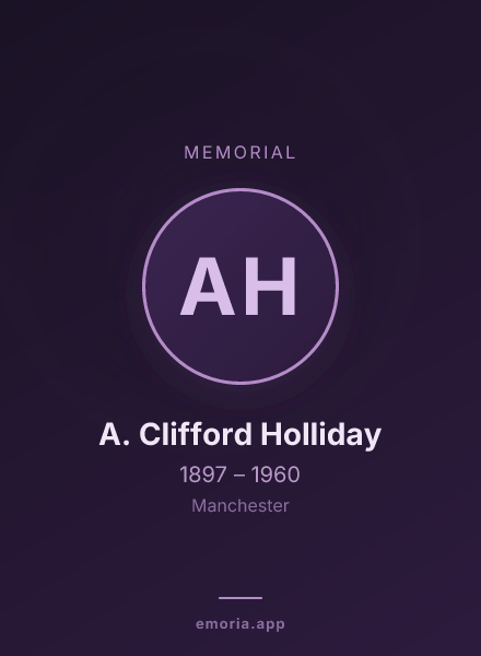 Memorial portrait of A. Clifford Holliday
