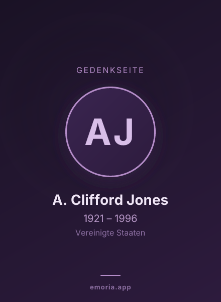 Gedenkportrait von A. Clifford Jones