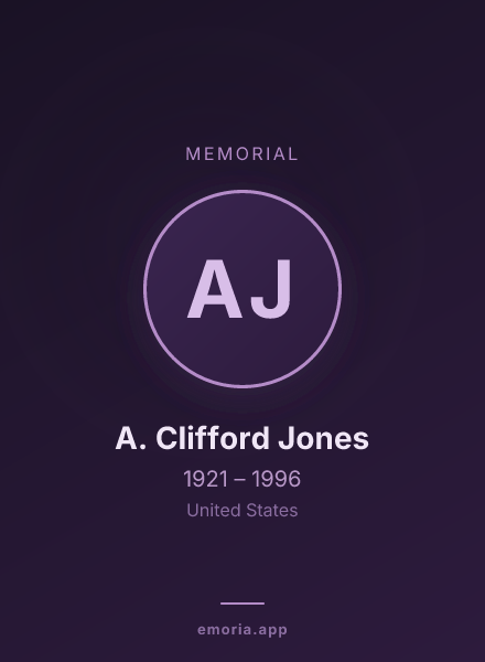 Memorial portrait of A. Clifford Jones