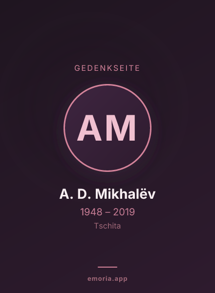 Gedenkportrait von A. D. Mikhalëv