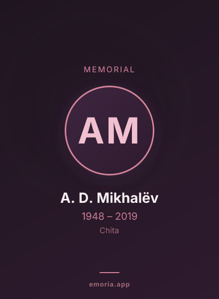 Memorial portrait of A. D. Mikhalëv