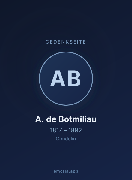 Gedenkportrait von A. de Botmiliau