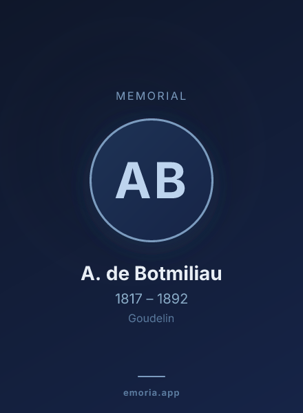 Memorial portrait of A. de Botmiliau