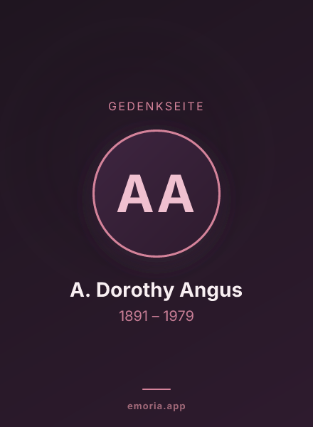 Gedenkportrait von A. Dorothy Angus