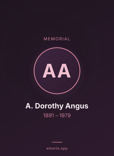 Memorial portrait of A. Dorothy Angus