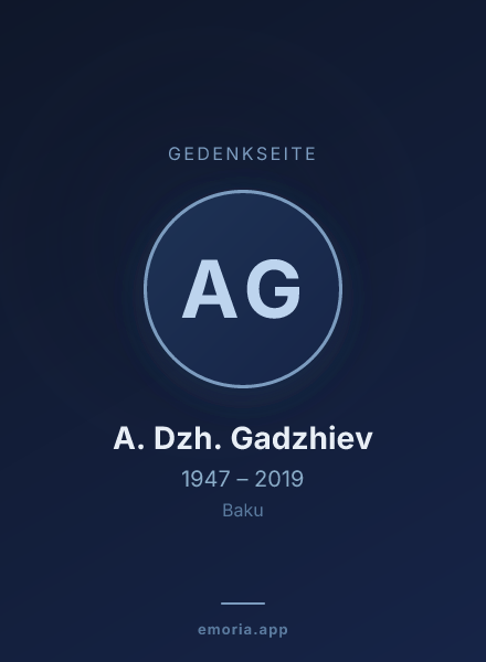 Gedenkportrait von A. Dzh. Gadzhiev