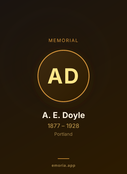 Memorial portrait of A. E. Doyle