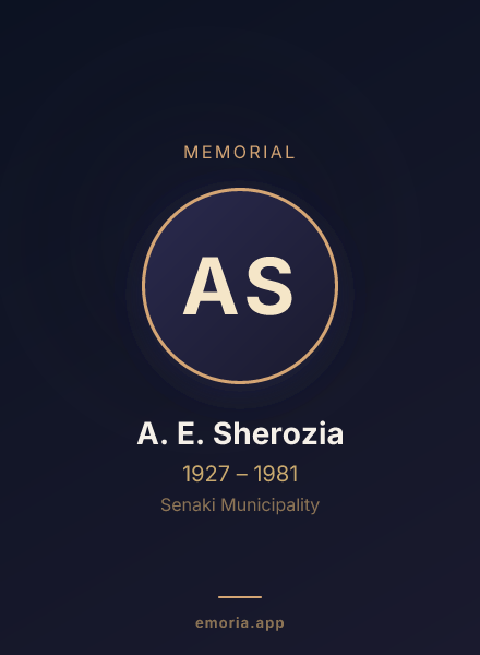 Memorial portrait of A. E. Sherozia