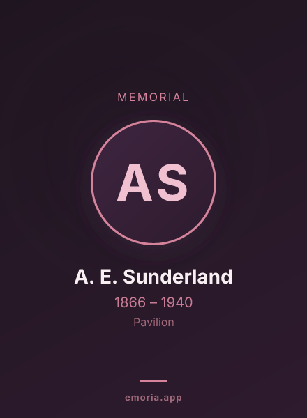 Memorial portrait of A. E. Sunderland
