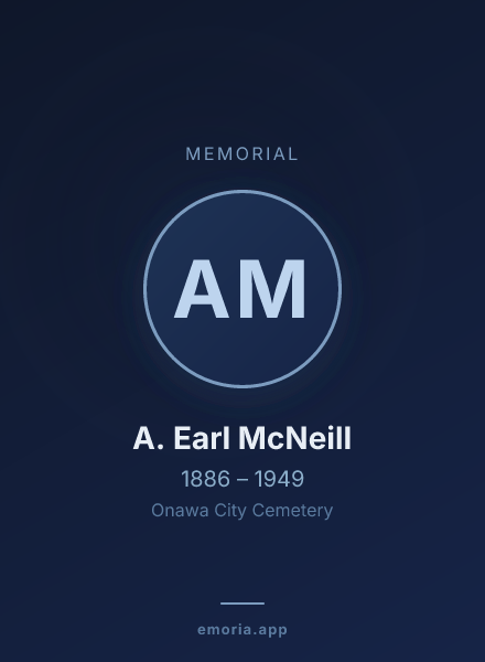 Memorial portrait of A. Earl McNeill