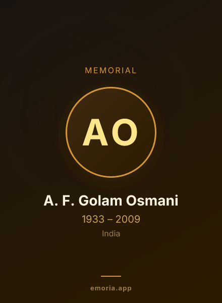 Memorial portrait of A. F. Golam Osmani
