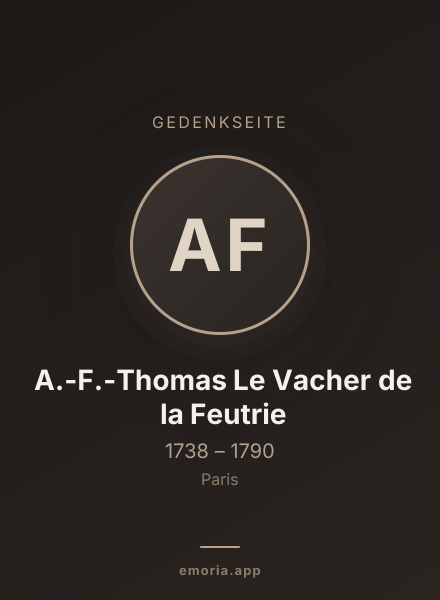 Gedenkportrait von A.-F.-Thomas Le Vacher de la Feutrie