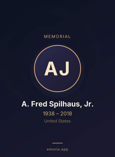 Memorial portrait of A. Fred Spilhaus, Jr.