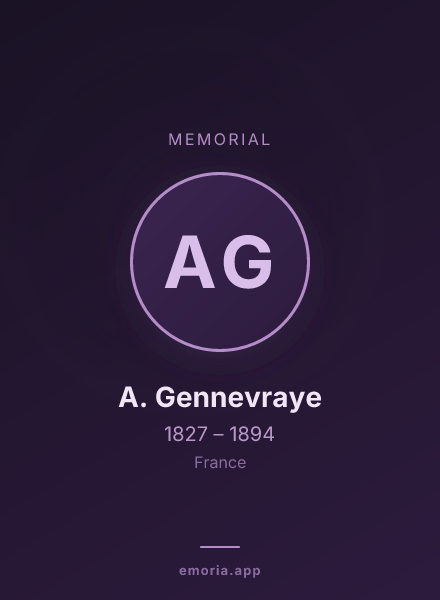 Memorial portrait of A. Gennevraye