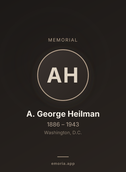 Memorial portrait of A. George Heilman