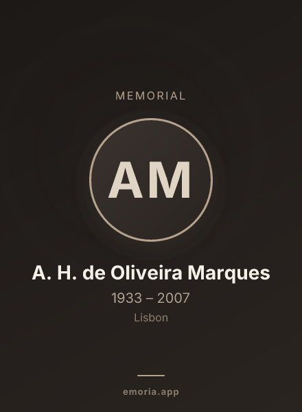 Memorial portrait of A. H. de Oliveira Marques