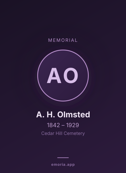 Memorial portrait of A. H. Olmsted