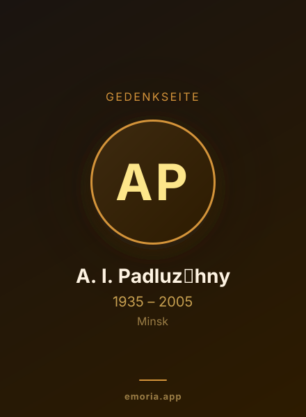 Gedenkportrait von A. I.  Padluz͡hny