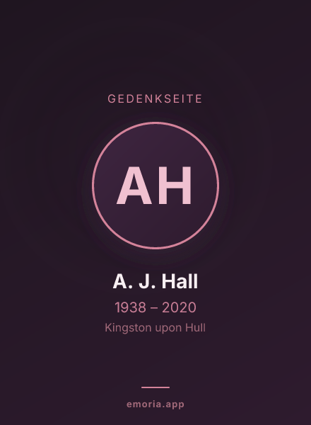 Gedenkportrait von A. J. Hall