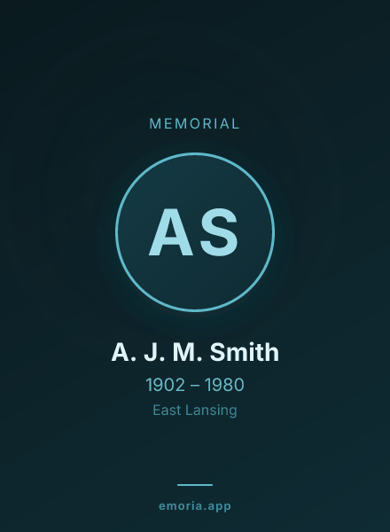 Memorial portrait of A. J. M. Smith