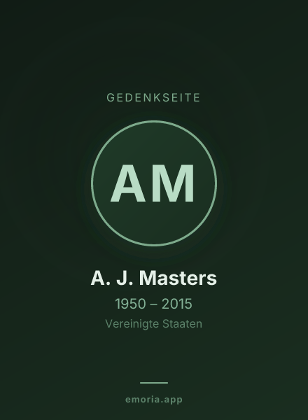 Gedenkportrait von A. J. Masters