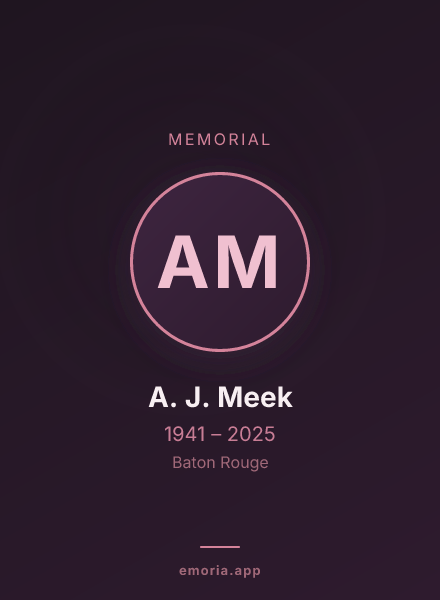 Memorial portrait of A. J. Meek