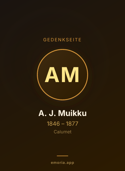 Gedenkportrait von A. J. Muikku