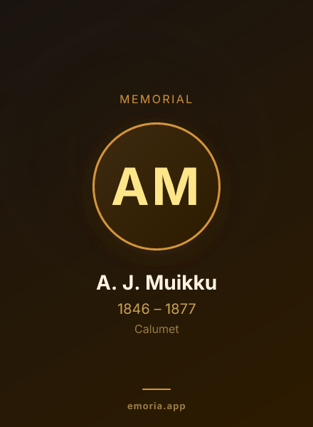 Memorial portrait of A. J. Muikku