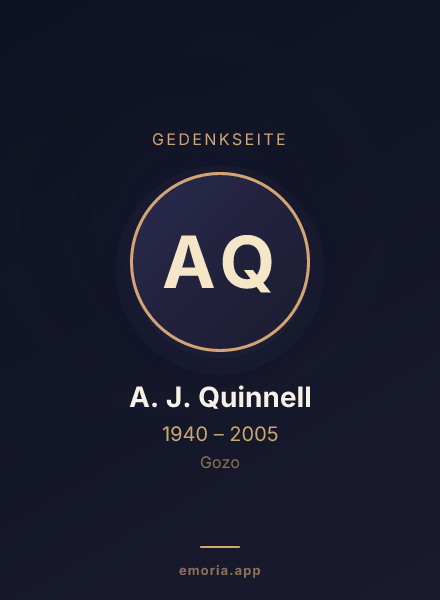 Gedenkportrait von A. J. Quinnell