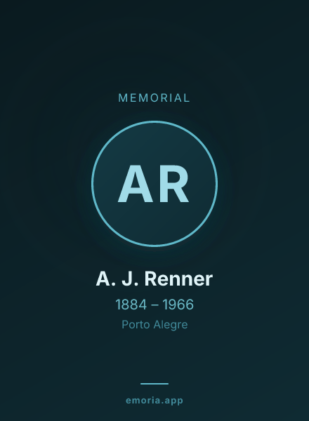 Memorial portrait of A. J. Renner