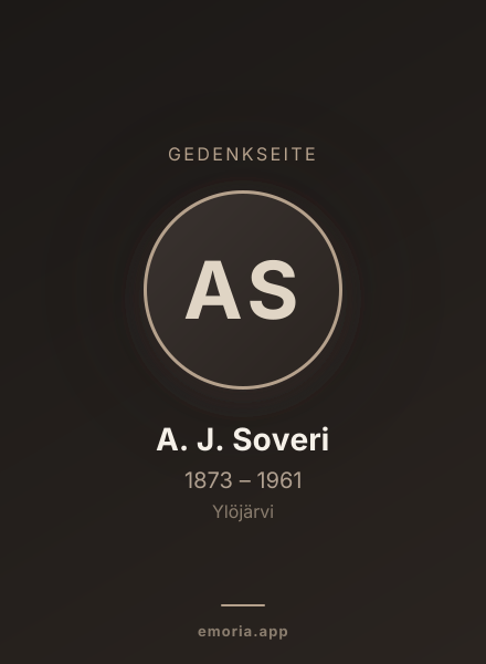 Gedenkportrait von A. J. Soveri