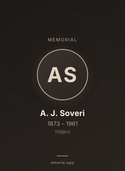 Memorial portrait of A. J. Soveri