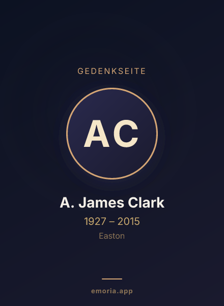 Gedenkportrait von A. James Clark