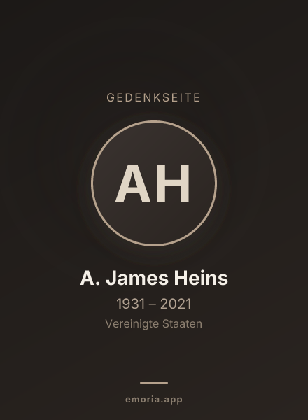 Gedenkportrait von A. James Heins